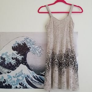 Free People Black and Tan Lace Dress